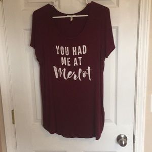 Maurice’s “You had me at Merlot” Graphic Tee